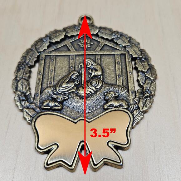 Gloria Duchin 1997 Brass Religious vintage Christmas Ornament Keepsake Nativity - Picture 4 of 4